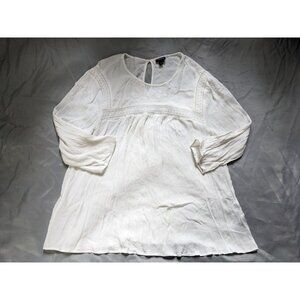 Torrid Top White Tunic Hippie Boho Rayon Lightweight Womens Size 3X